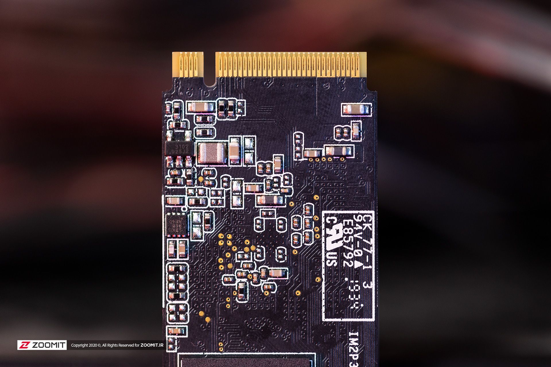 کانکتور M2 روی حافظه اس اس دی XPG S40G SSD