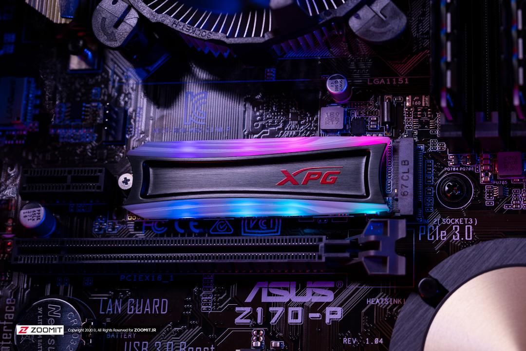 حافظه اس اس دی XPG S40G SSD روی مادربرد ایسوس