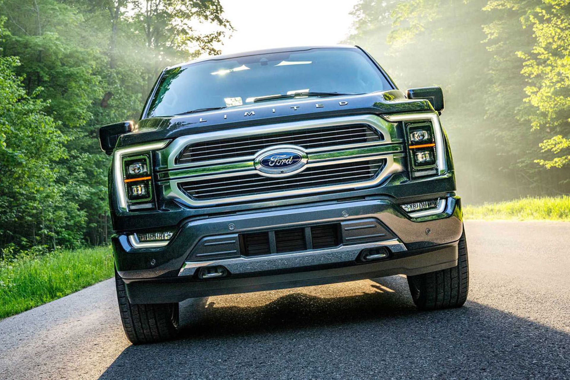 نمای جلو وانت فورد اف 150 / Ford F-150 سیاه رنگ