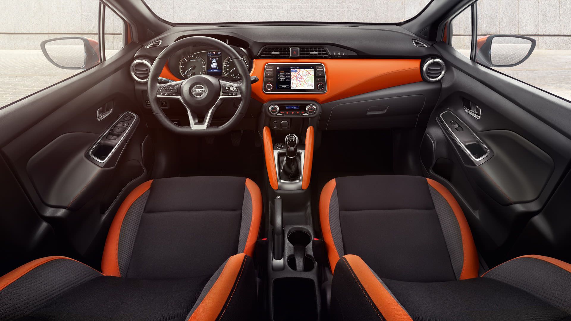 نمای داشبورد و فرمان هاچ بک / hatchback نیسان میکرا / 2021 Nissan Micra مدل 2021 