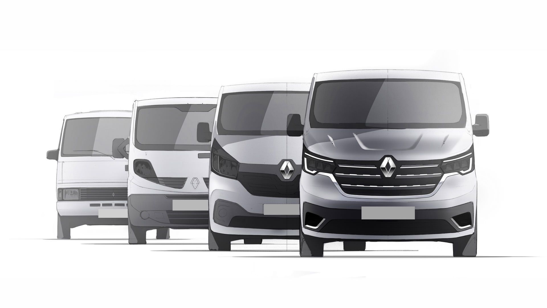 نمای جلو ون رنو ترافیک / renault trafic قرمز رنگ