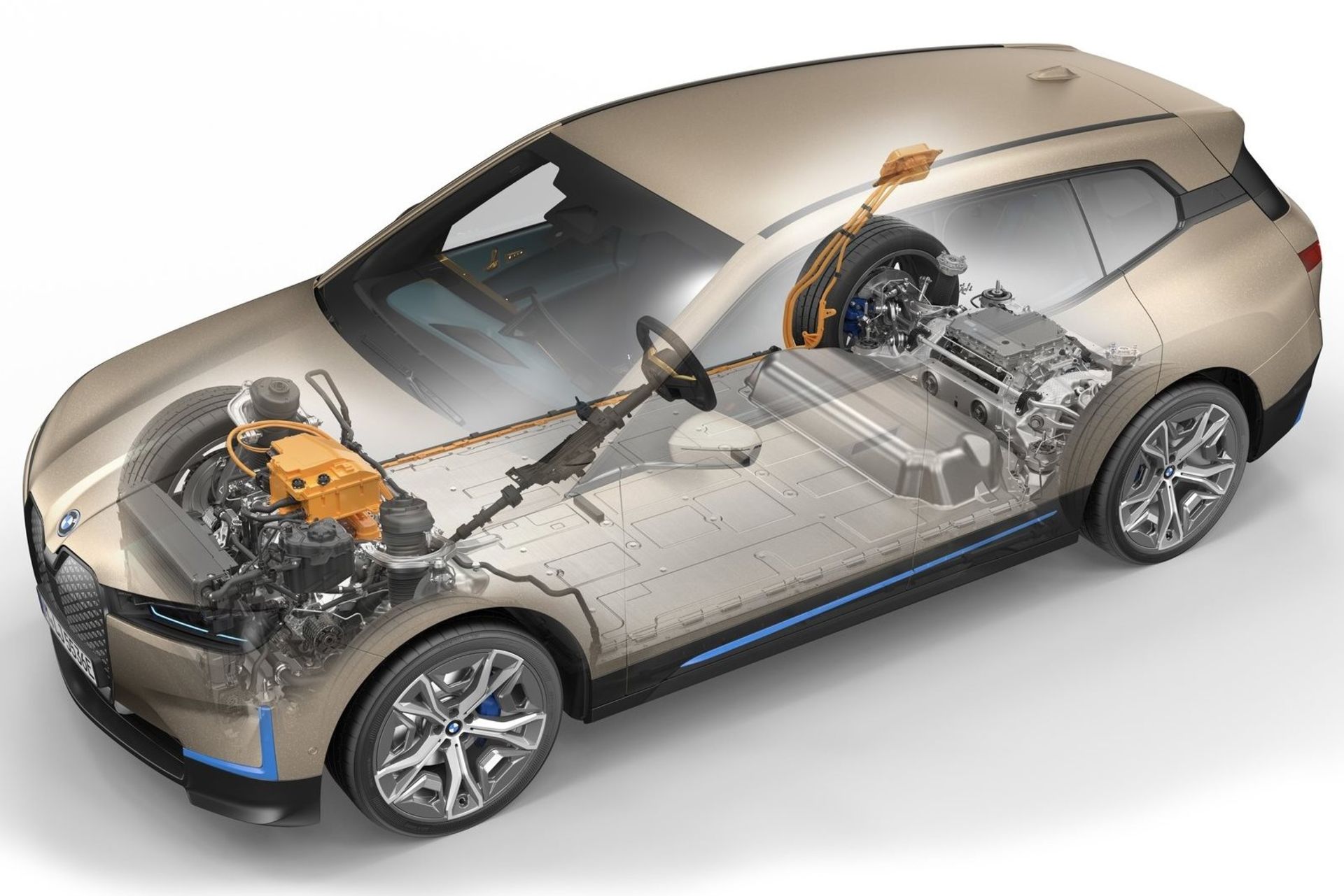 BMW iX شاسی بلند برقی بی ام و آی ایکس چیدمان فنی