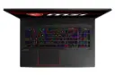 نمای بالا لپ تاپ ام اس آی GE75 ریدر 10SGS و نمایش کیبورد