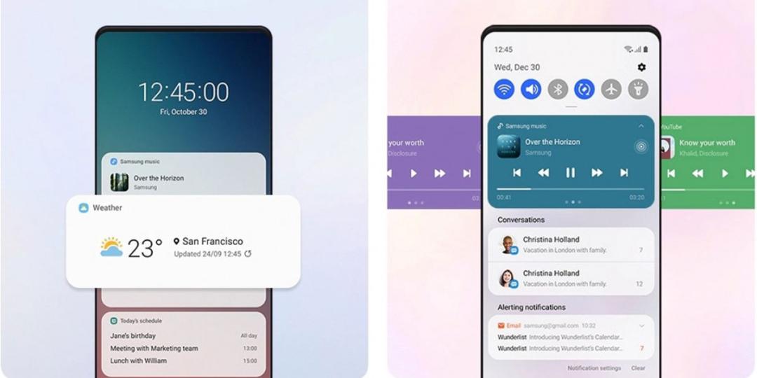 رابط کاربری One UI 3.0