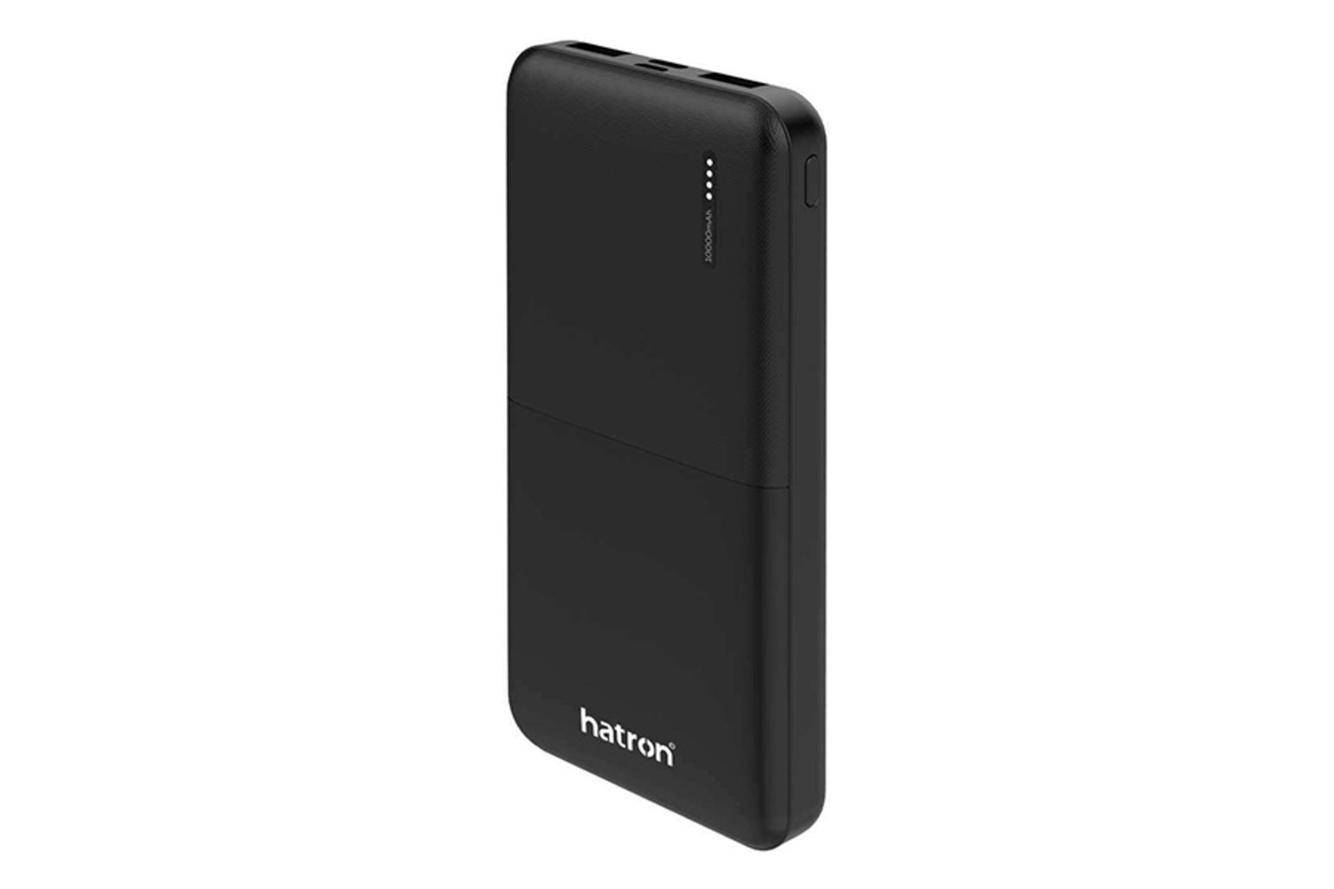 نمای ایستاده پاوربانک هترون HPB1088 رنگ مشکی