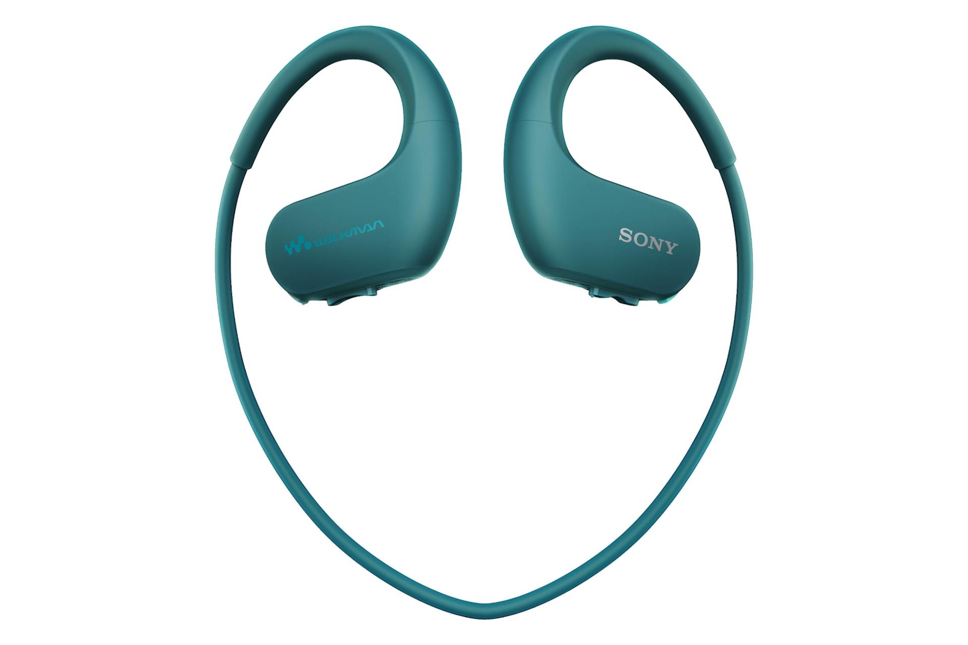 نمای روبرو هدفون بی سیم سونی Sony NW-WS413 آبی