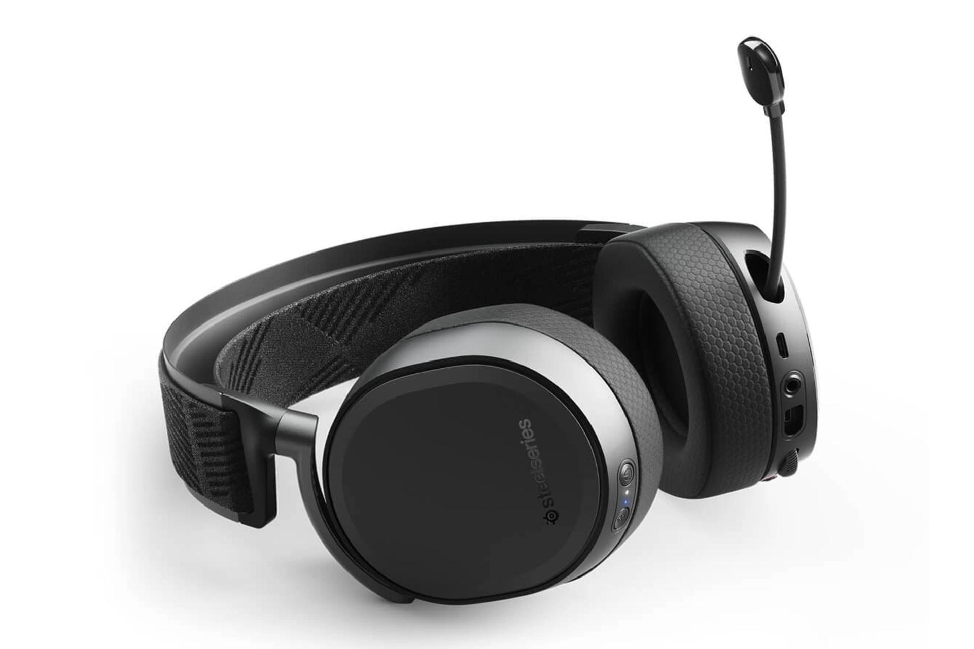 نمای کناری هدست گیمینگ استیل سریز SteelSeries Arctis Pro Wireless مشکی