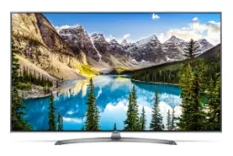 نمای جلو تلویزیون ال جی 55UJ75200GI با صفحه روشن