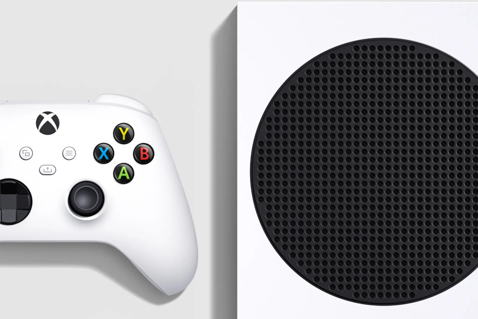 Xbox Series S / ایکس باکس سری اس نمای بغل با دسته