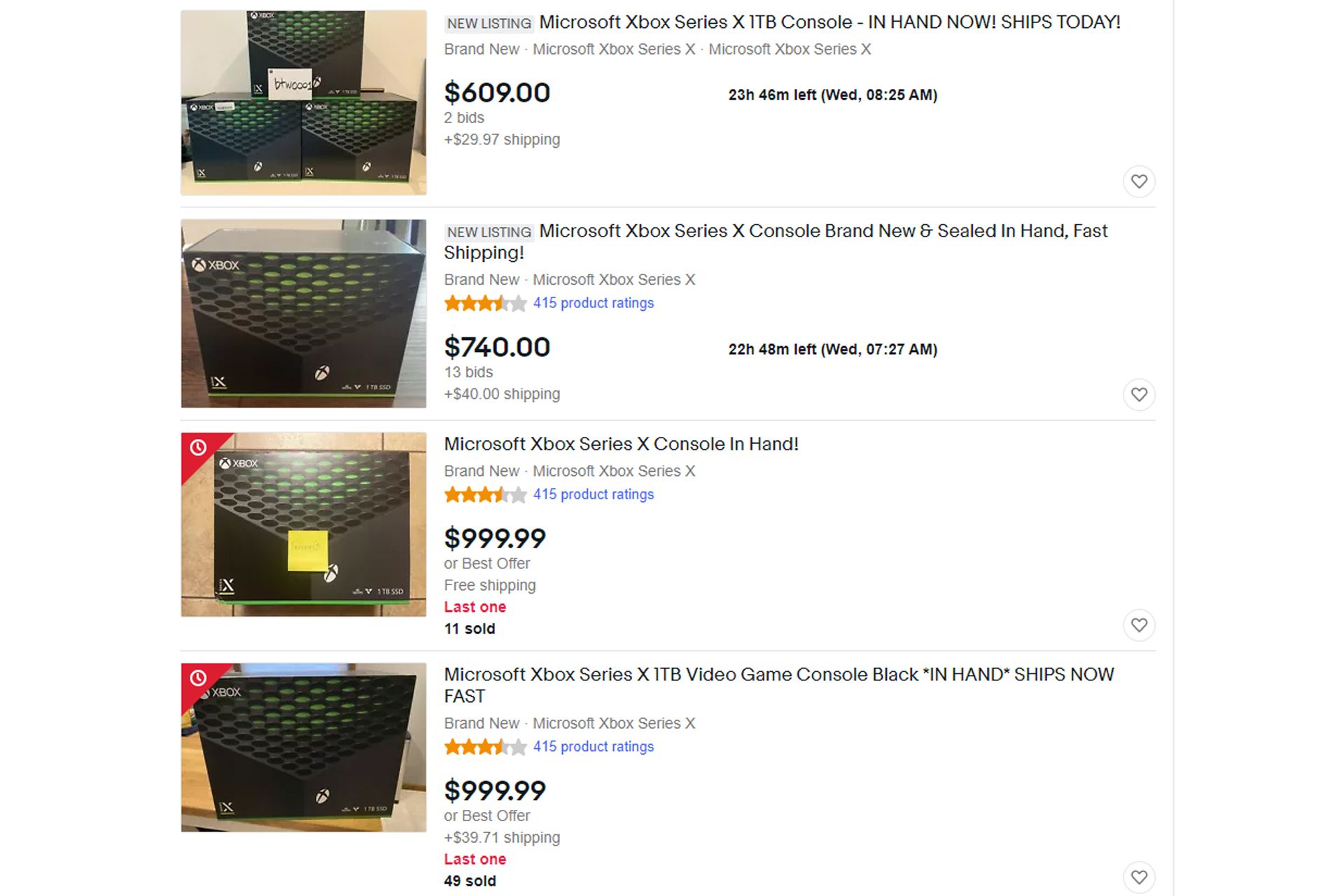 قیمت ایکس باکس سری ایکس در eBay