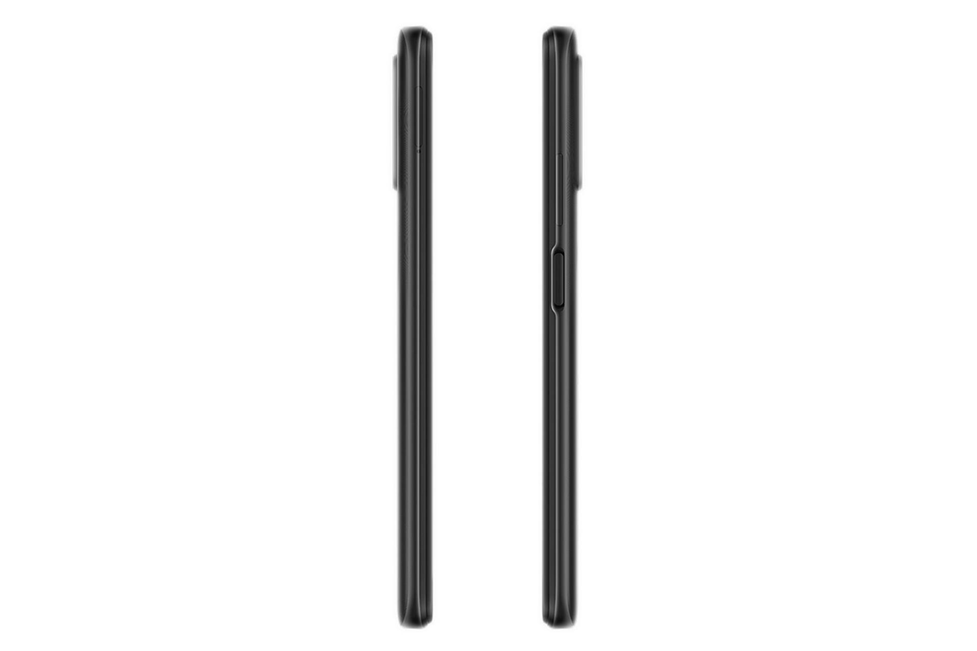 نمای کنار گوشی شیائومی ردمی نوت 9 نسخه 4G و نمایش ضخامت