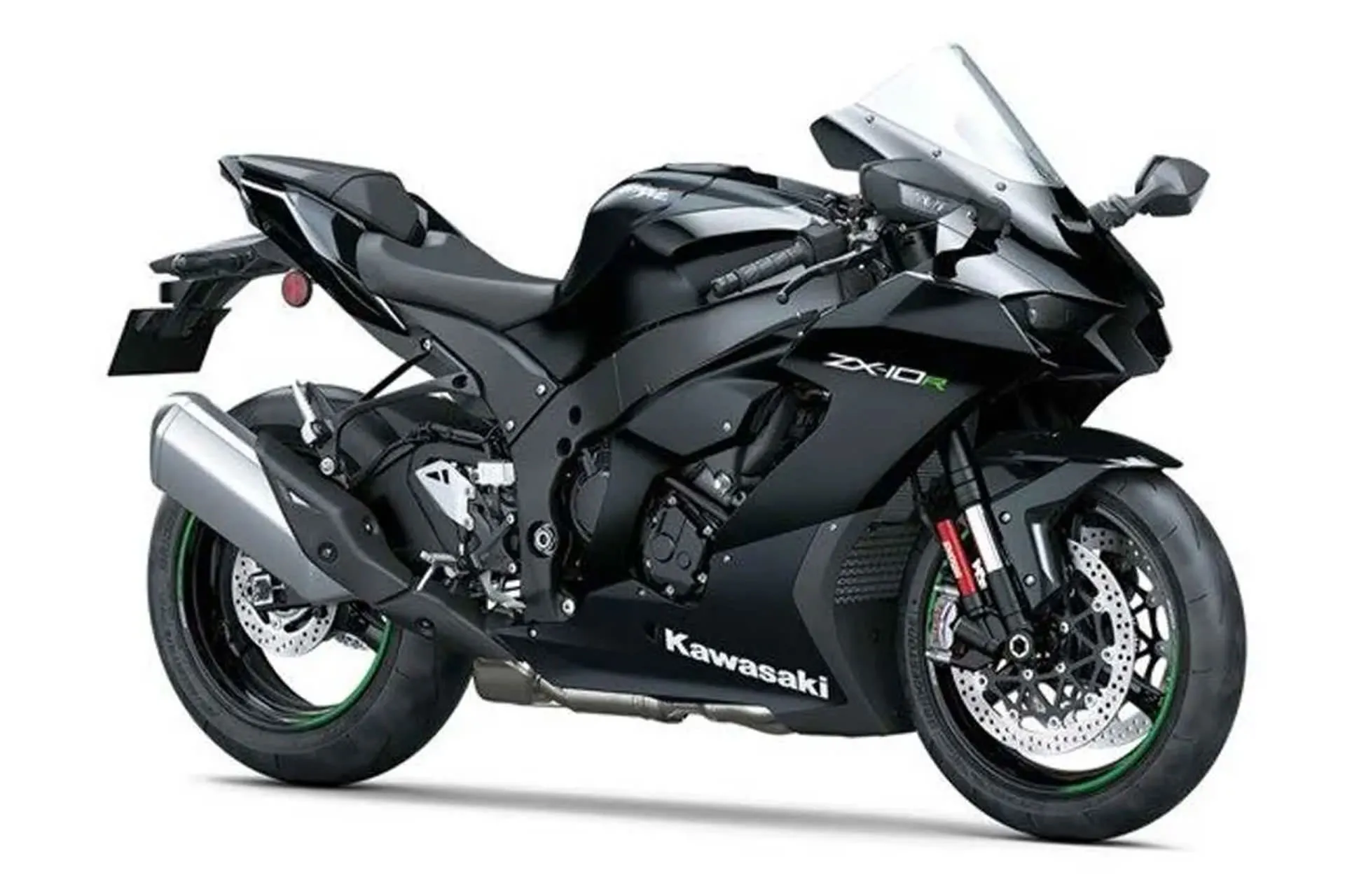 نمای جانبی موتورسیکلت کاوازاکی نینجا / Kawasaki Ninja ZX-10R سیاه رنگ