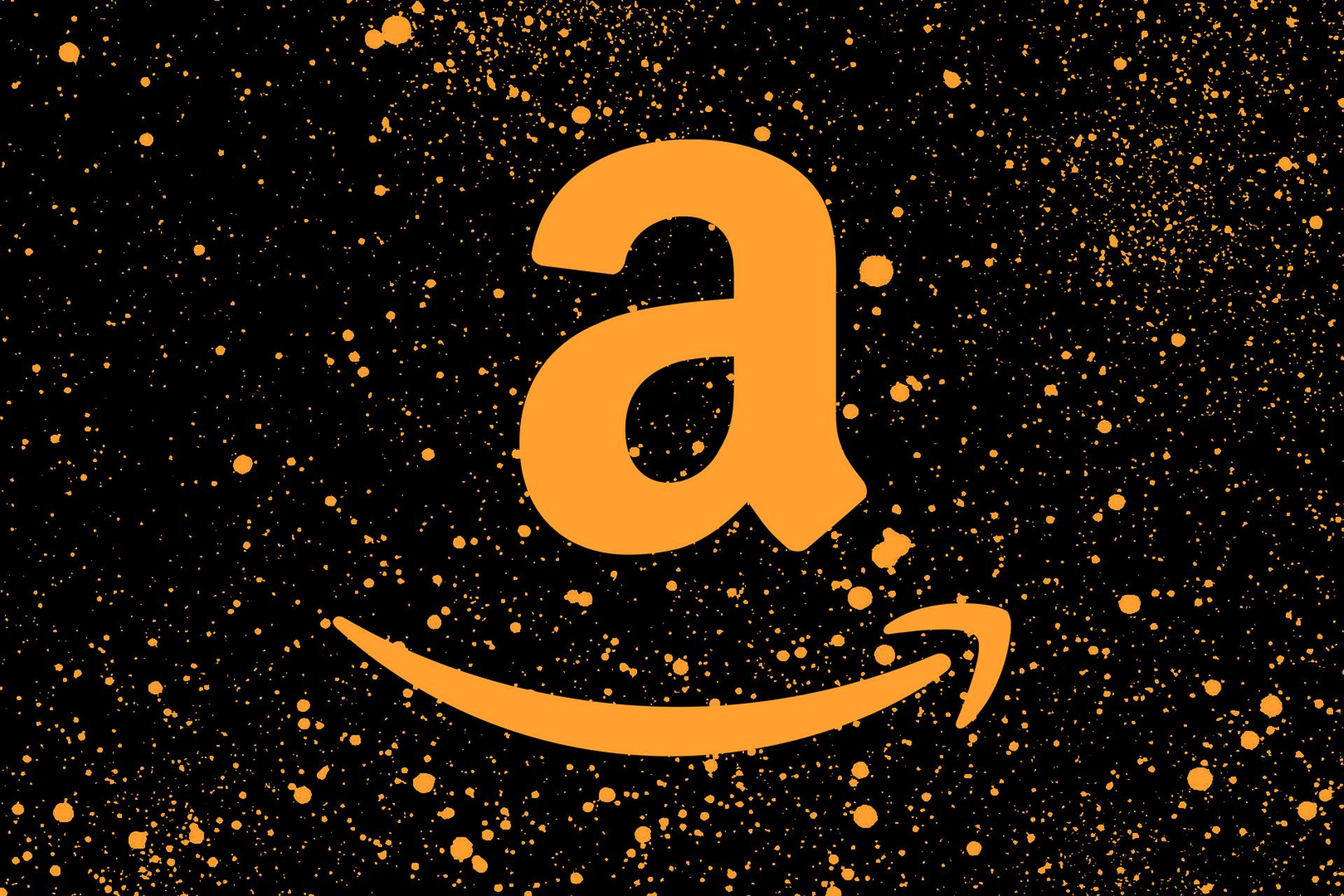 لوگو آمازون / Amazon طرح گرافیکی با نقطه طلایی