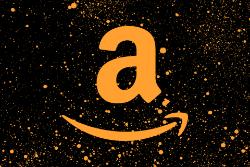 لوگو آمازون / Amazon طرح گرافیکی با نقطه طلایی