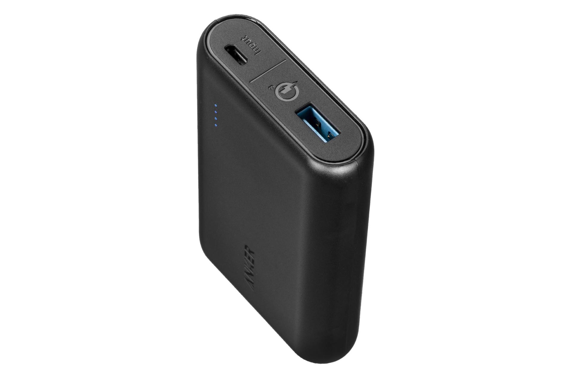 نمای بالا پاور بانک انکر PowerCore Speed 10000 با ظرفیت 10000 میلی‌آمپر ساعت Anker PowerCore Speed