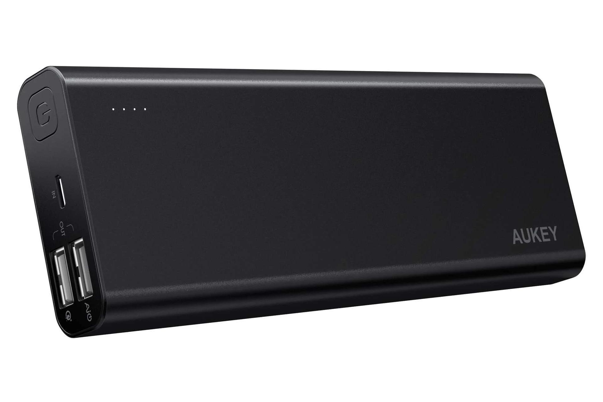 درگاه پاور بانک آکی PB-AT20 با ظرفیت 20100 میلی‌آمپر ساعت Aukey PB-AT20 20100mAh مشکی