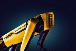 سگ رباتیک اسپات بوستون داینامیکس / Boston Dynamics Spot از نیم رخ زرد