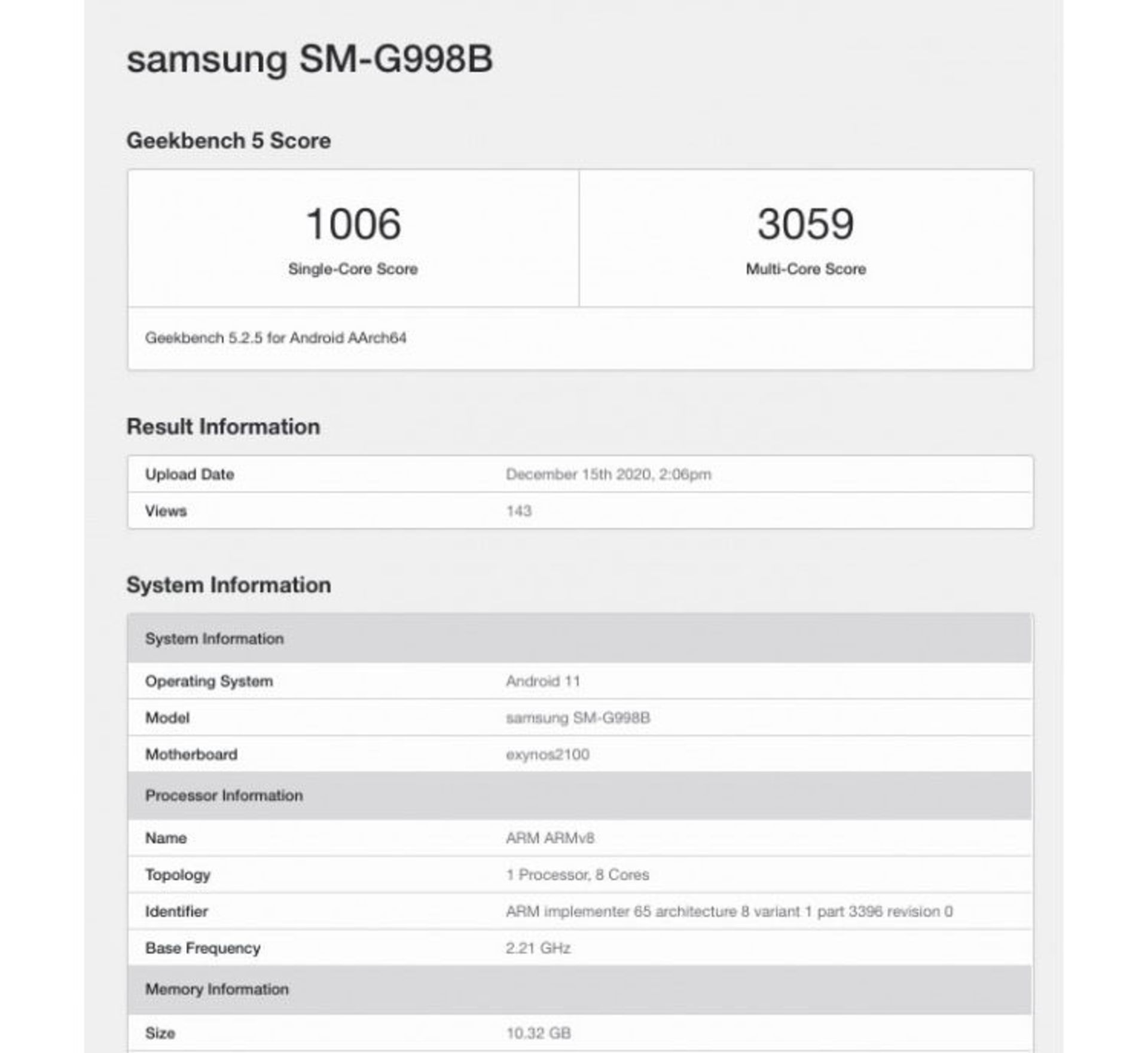 بنچمارک گلکسی اس 21 اولترا