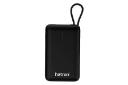 نمای روبرو پاور بانک هترون HPB1074 با ظرفیت 10000 میلی‌آمپر ساعت Hatron HPB1074 10000mAh مشکی