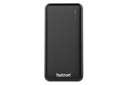 نمای روبرو پاور بانک هترون HPB2089 با ظرفیت 20000 میلی‌آمپر ساعت Hatron HPB2089 20000mAh مشکی
