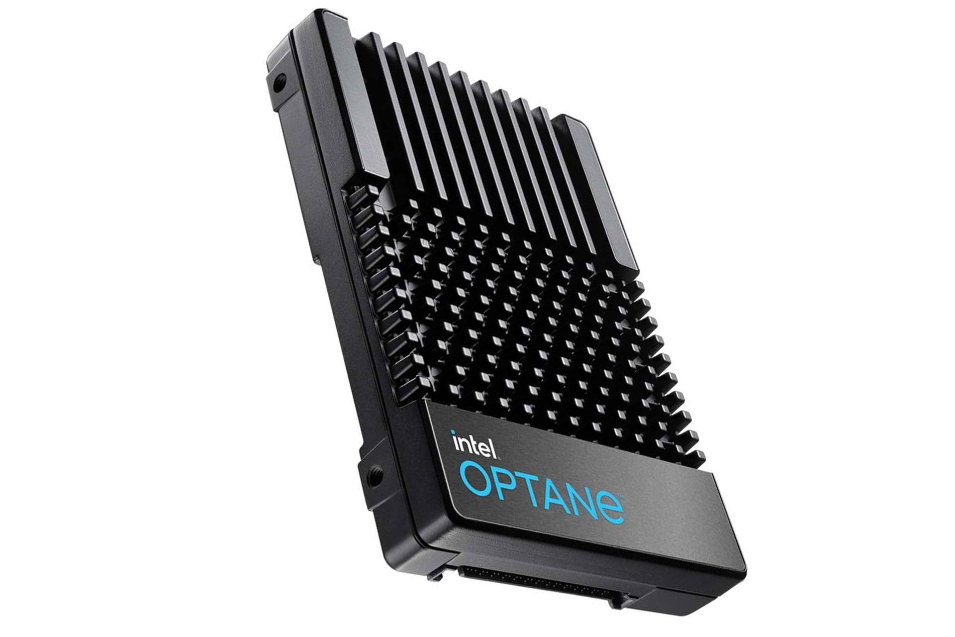 درایو Intel P5800X اس اس دی اپتین از نمای سه رخ جلو