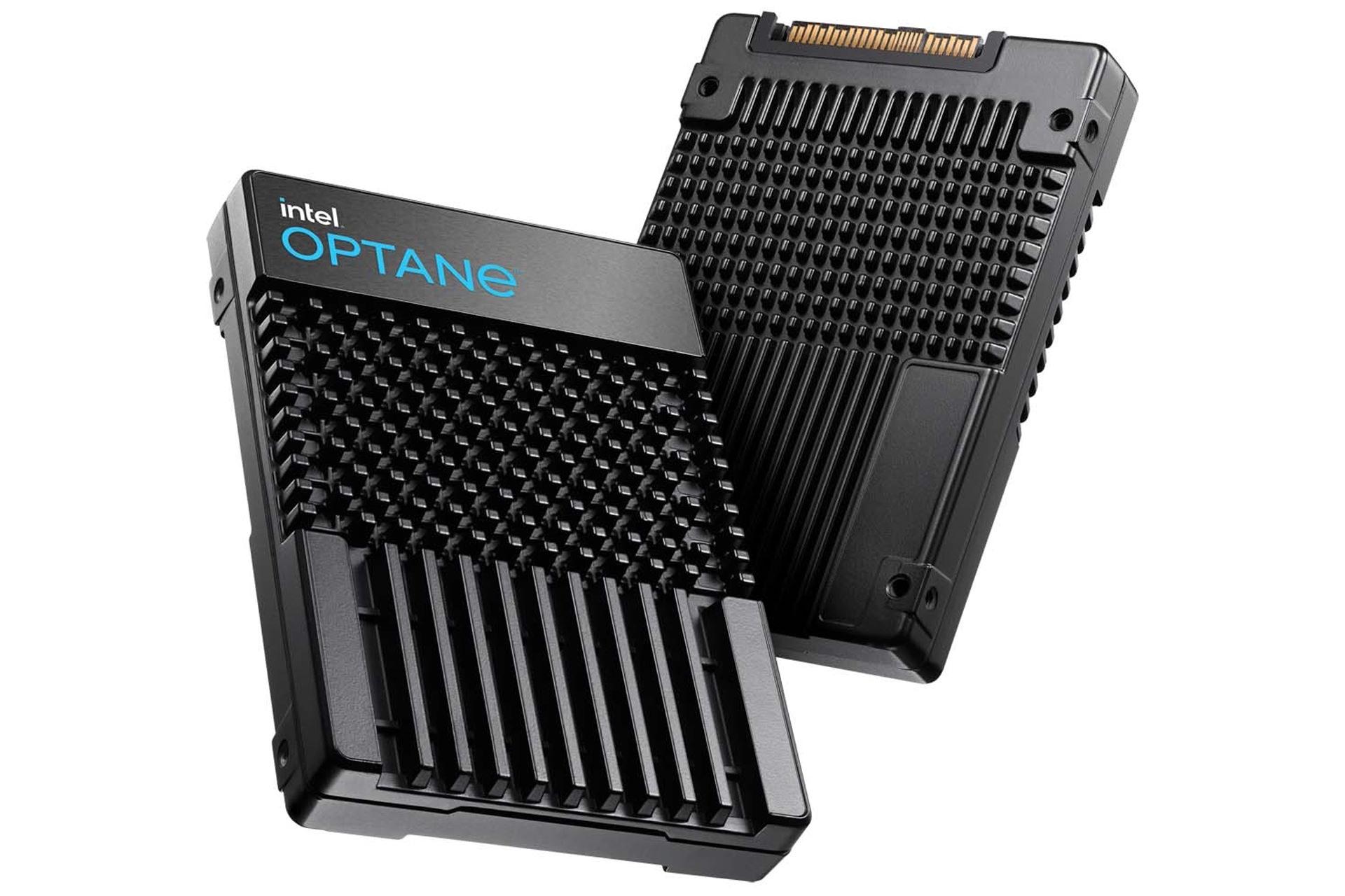 درایو Intel P5800X اس اس دی اپتین از نمای جلو و پشت