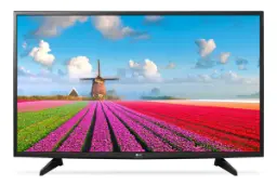 تلویزیون 49LJ52100 از نمای جلو با صفحه روشن