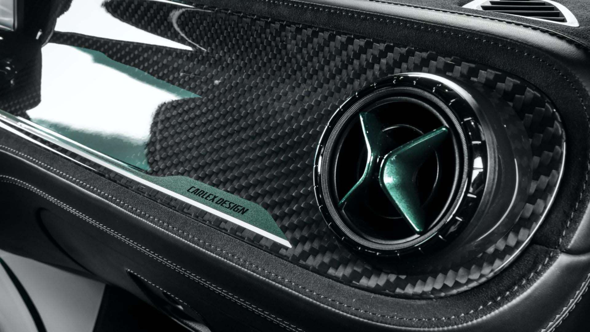 نمای کابین و اسپیکر وانت پیکاپ مرسدس بنز کلاس X با تیونینگ کارلکس دیزاین / Carlex Design Mercedes-Benz X-Class و طرح رنگ سبز مسابقه ای