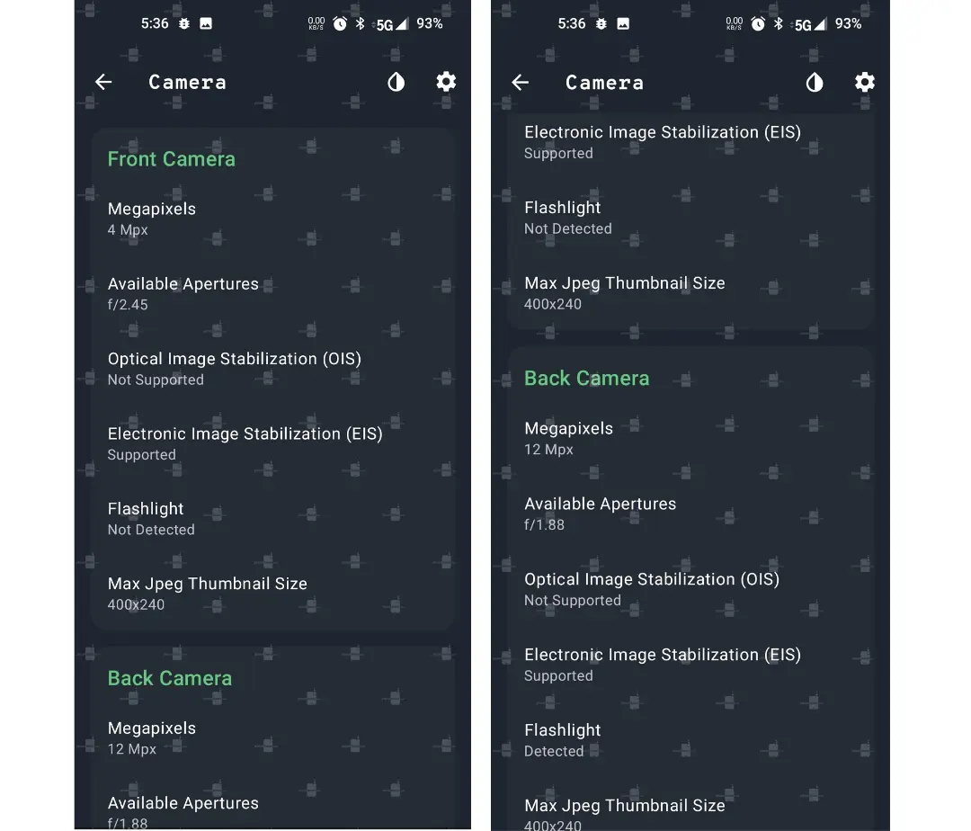 اسکرین شات مشخصات فنی وان پلاس ۹ / OnePlus 9 5G فاش شده