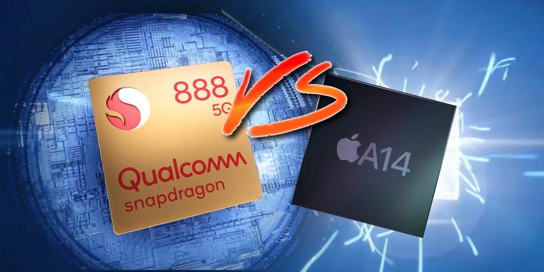 پردازنده‌ A14 در مقابل اسنپدراگون 888