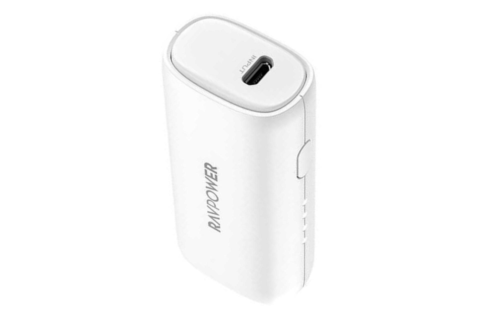درگاه پاور بانک راوپاور RP-PB168 با ظرفیت 3350 میلی‌آمپر ساعت RAVPower RP-PB168 3350mAh سفید