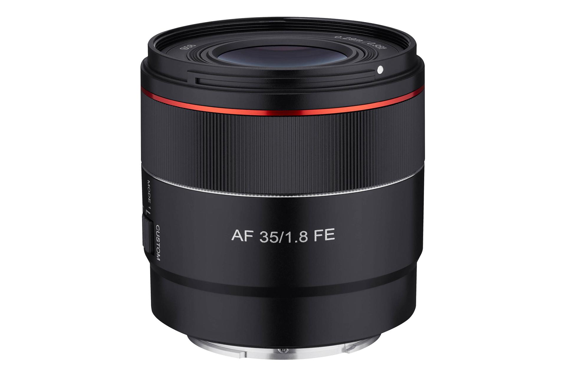 نمای نزدیک لنز سامیانگ / روکینون AF 35mm f1.8 FE