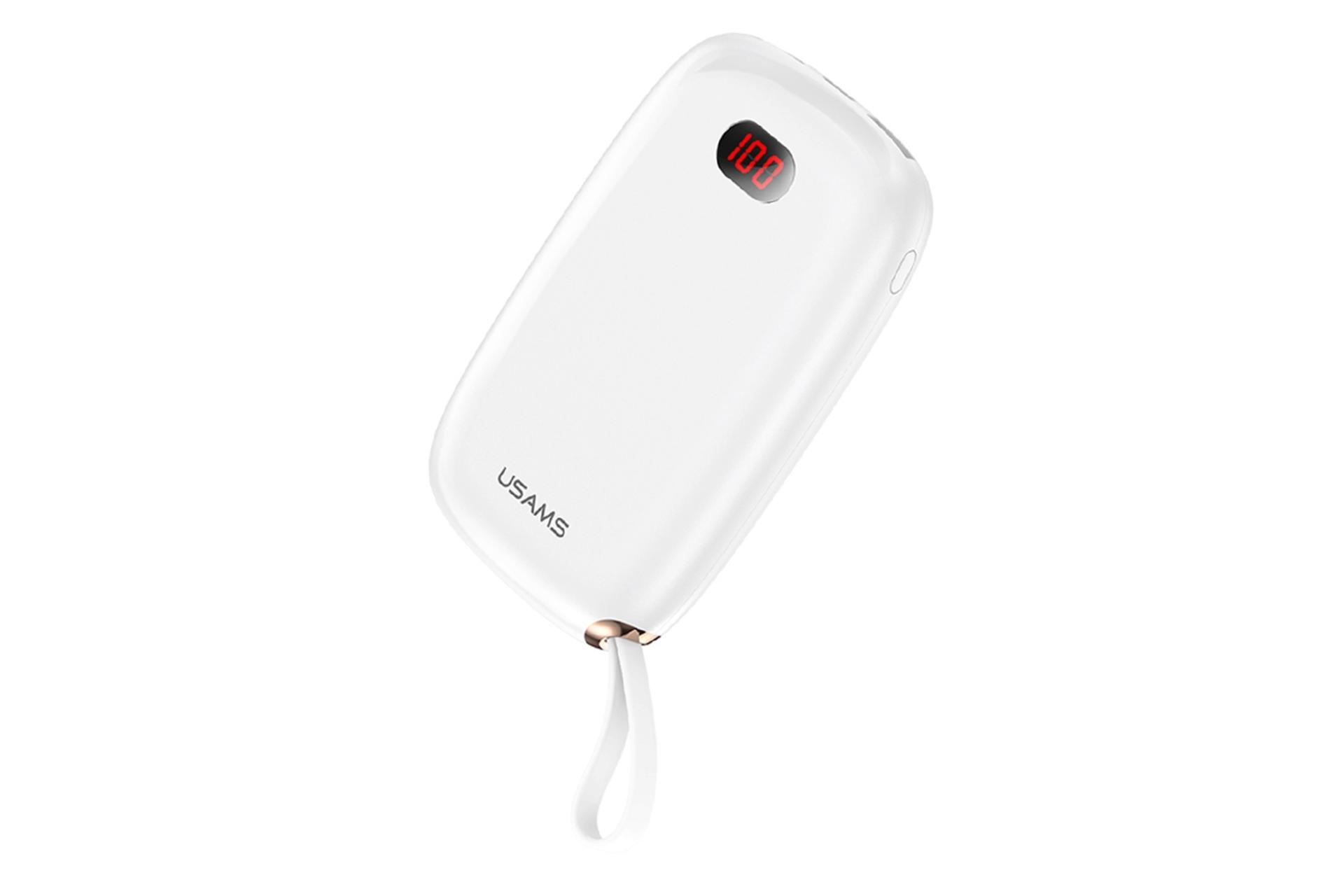 پاور بانک یوسمز US-CD78 PB17 با ظرفیت 10000 میلی‌آمپر ساعت USAMS US-CD78 PB17 10000mAh سفید