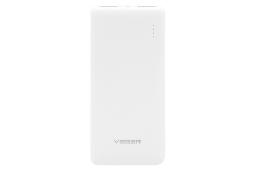 نمای روبرو پاور بانک وگر X052 با ظرفیت 5000 میلی‌آمپر ساعت VEGER X052 5000mAh سفید