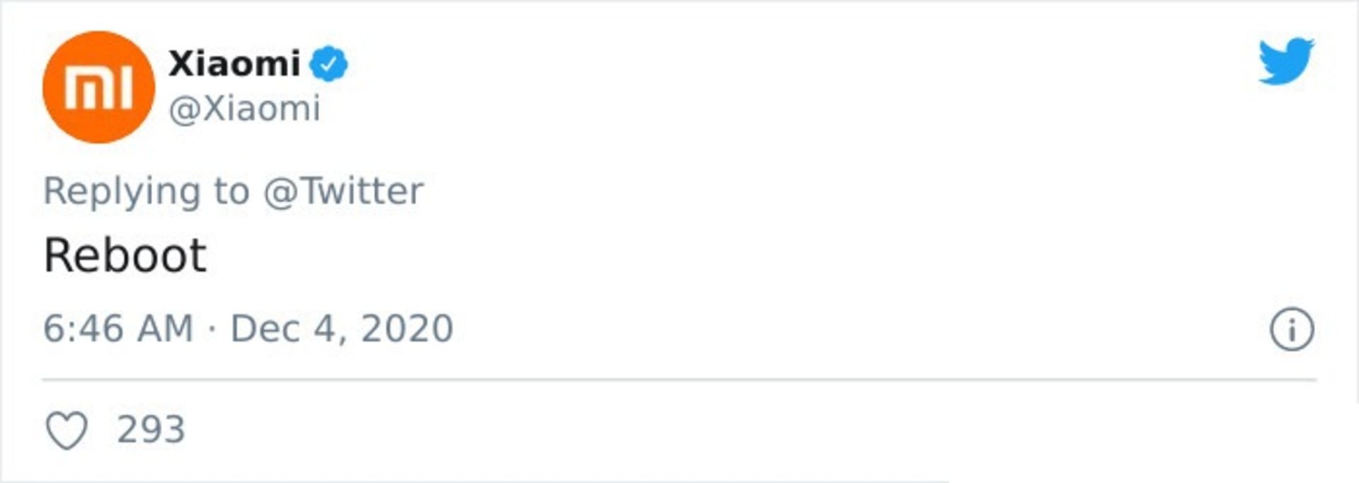 توییت شیائومی
