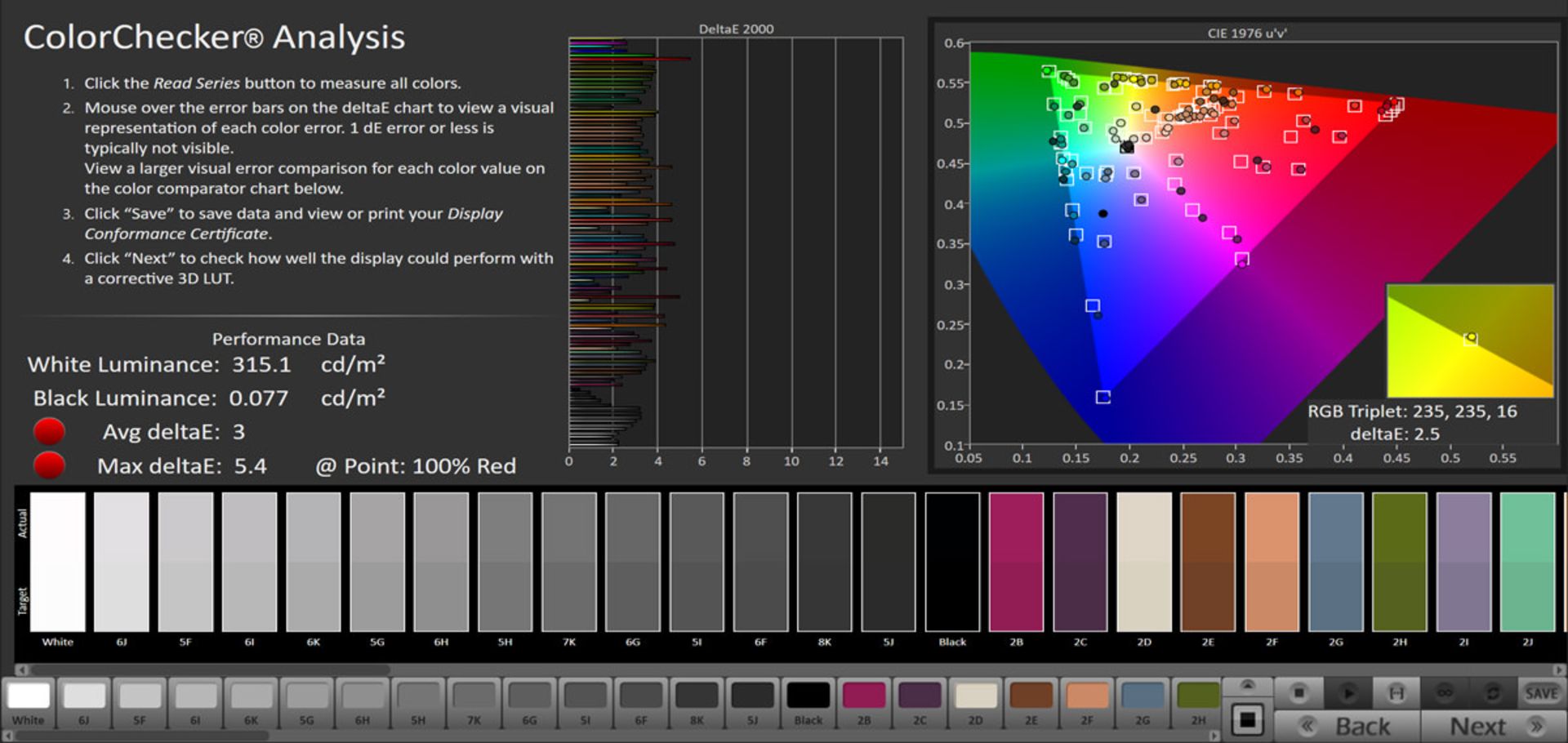 خطای رنگ حالت Vivid در فضای رنگی DCI P3 - گلکسی اس ۲۰ اولترا سامسونگ