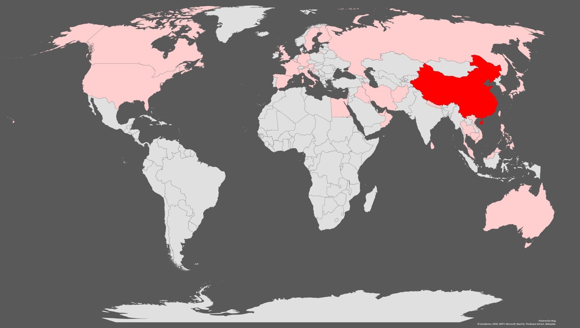نقشه شیوع ویروس کرونا