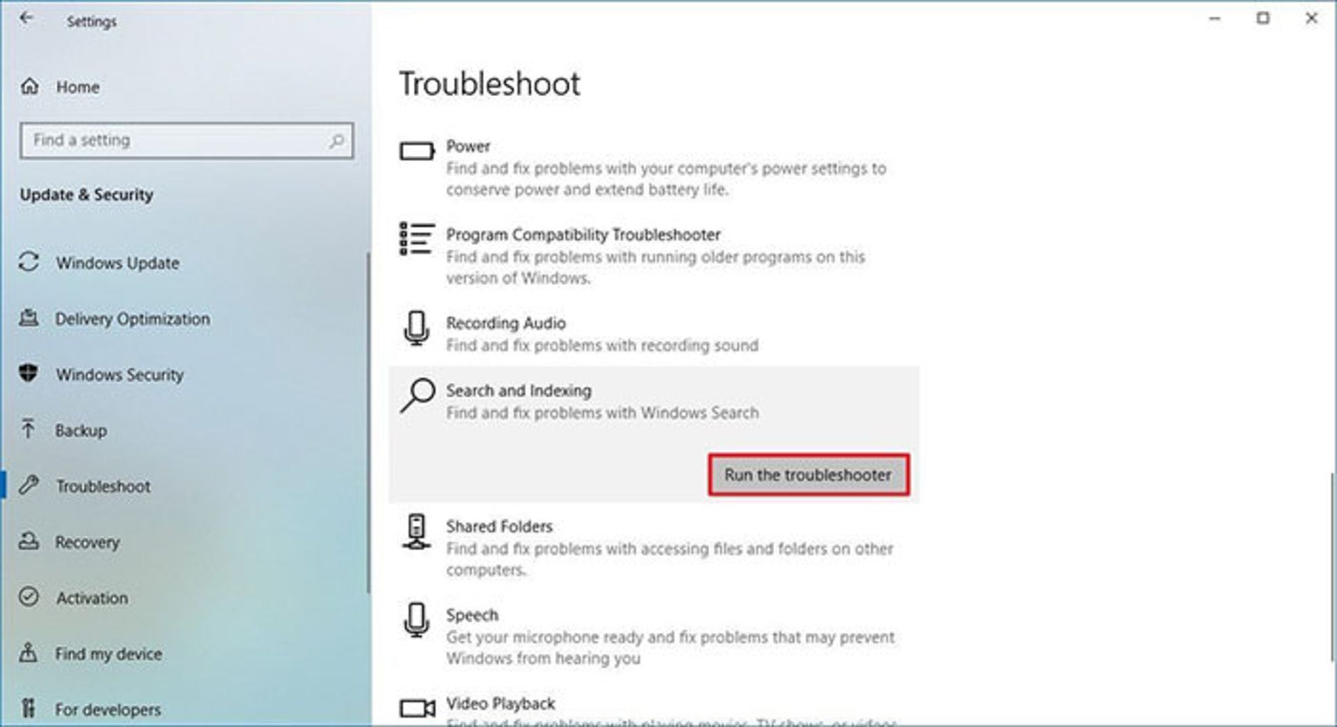 troubleshooter