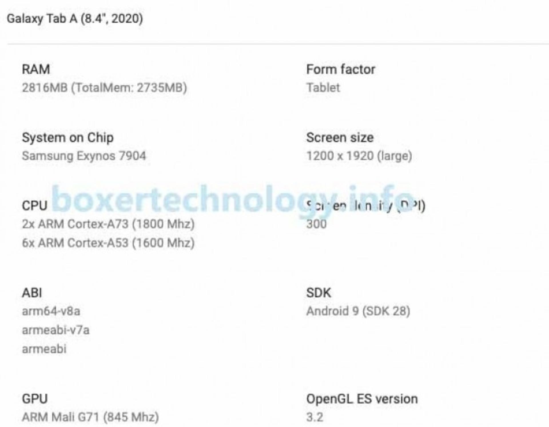 Galaxy Tab A 8.4 2020