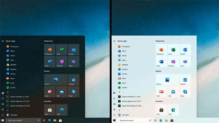 منوی استارت / Start menu