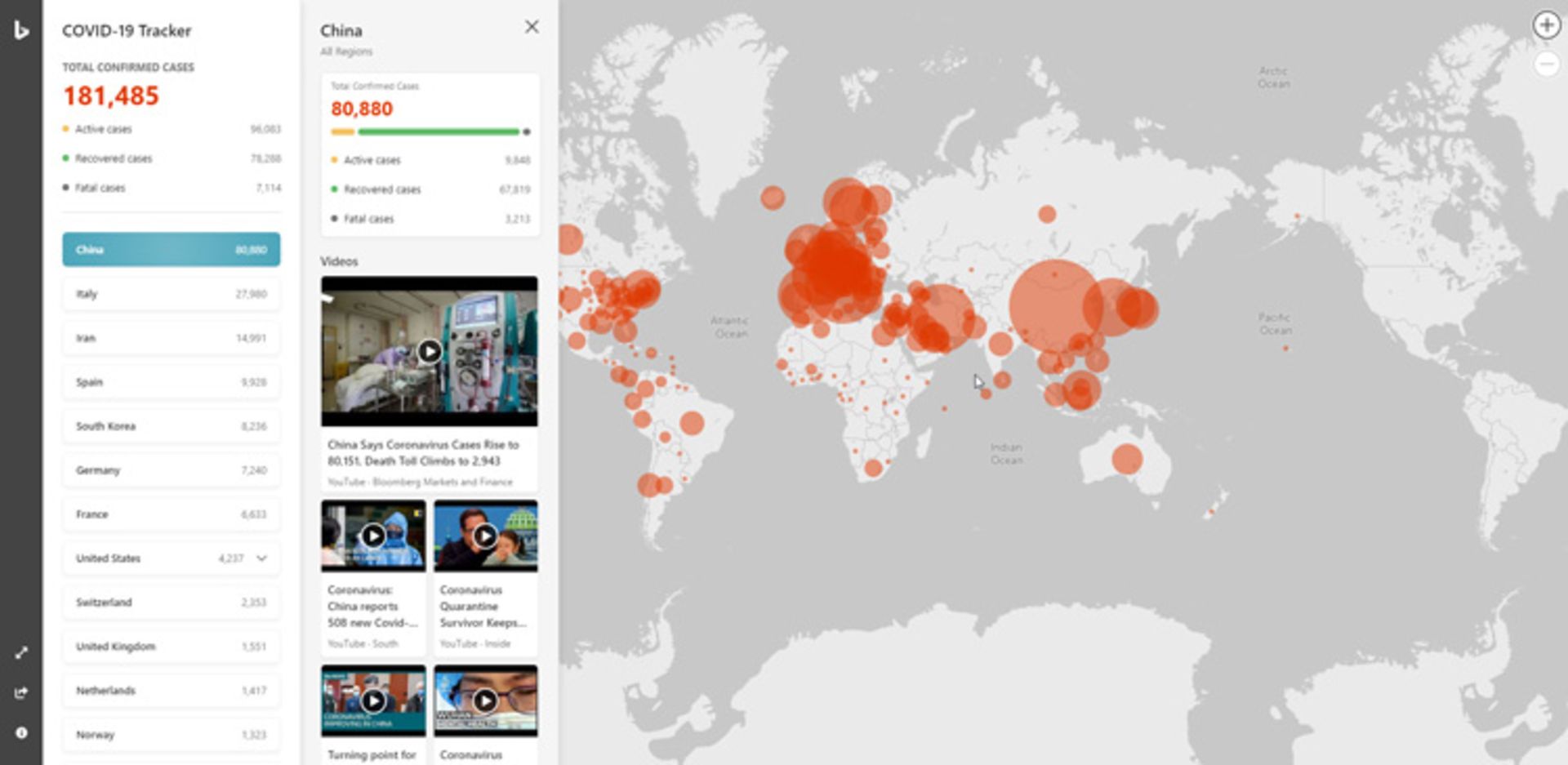 bing and covis19/بینگ و کروناویروس