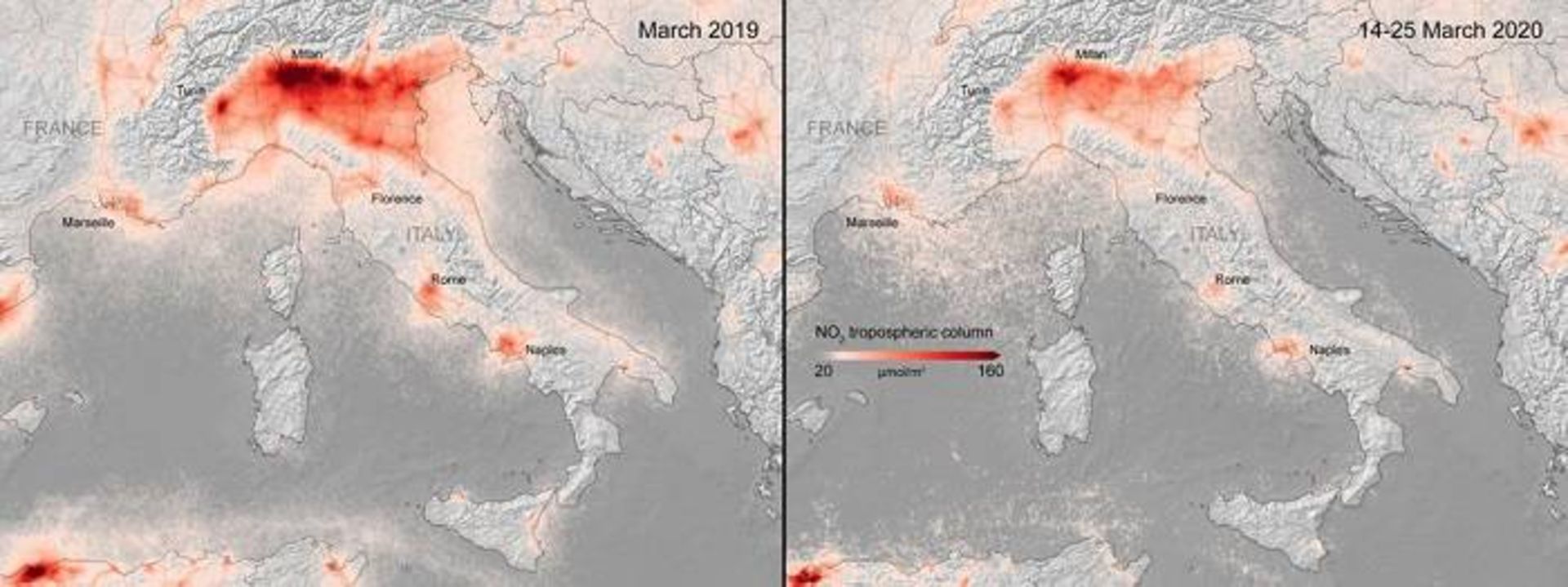 آلودگی هوا در اروپا در جریان کرونا