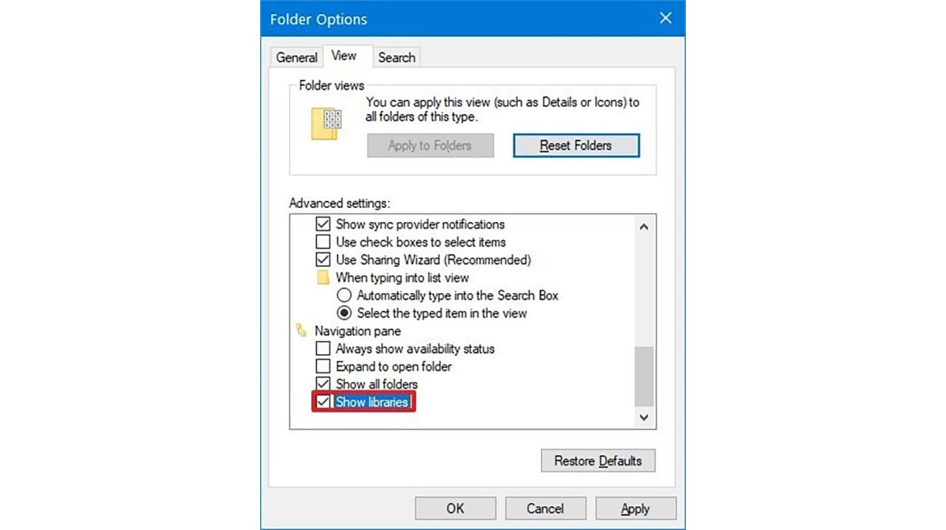 File explorer