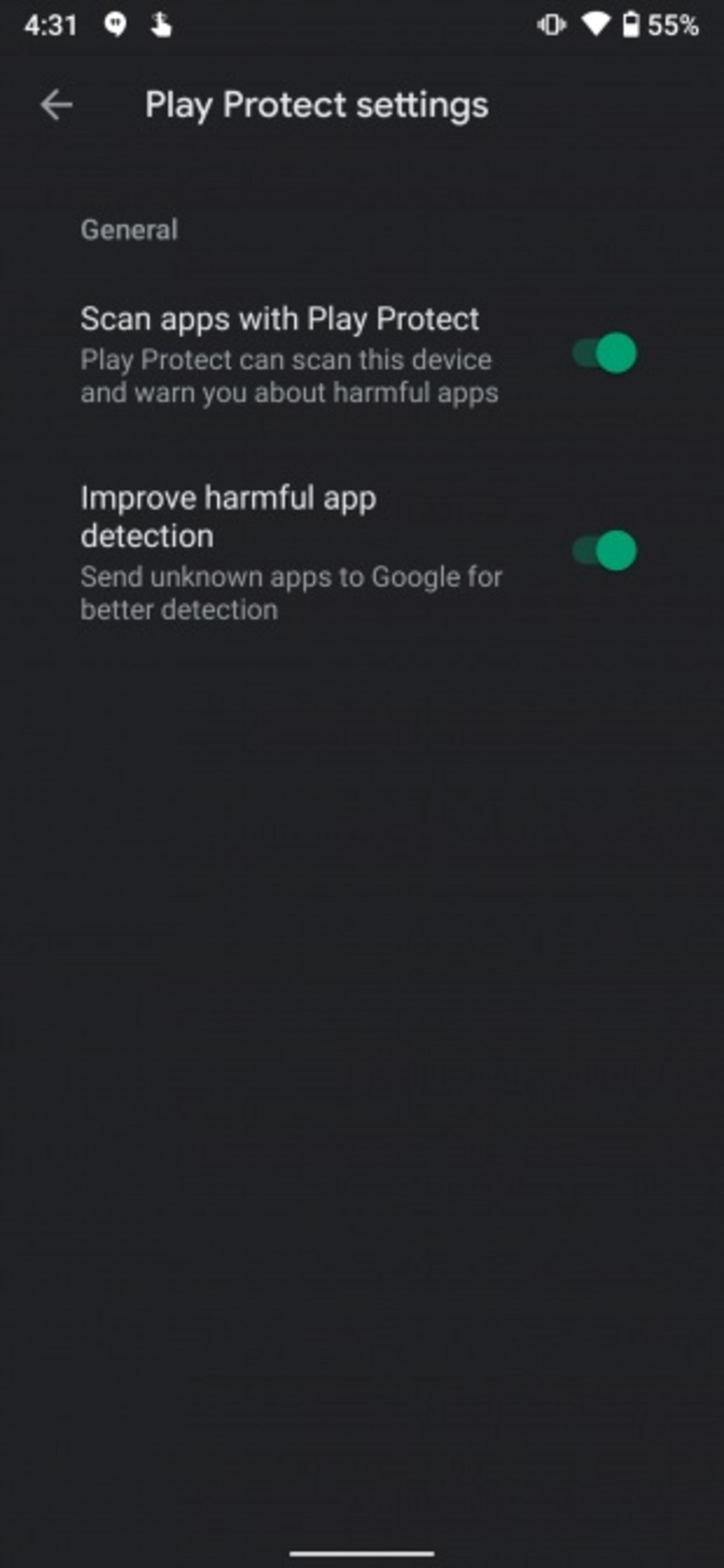 محافظ گوگل پلی / Google Play Protect