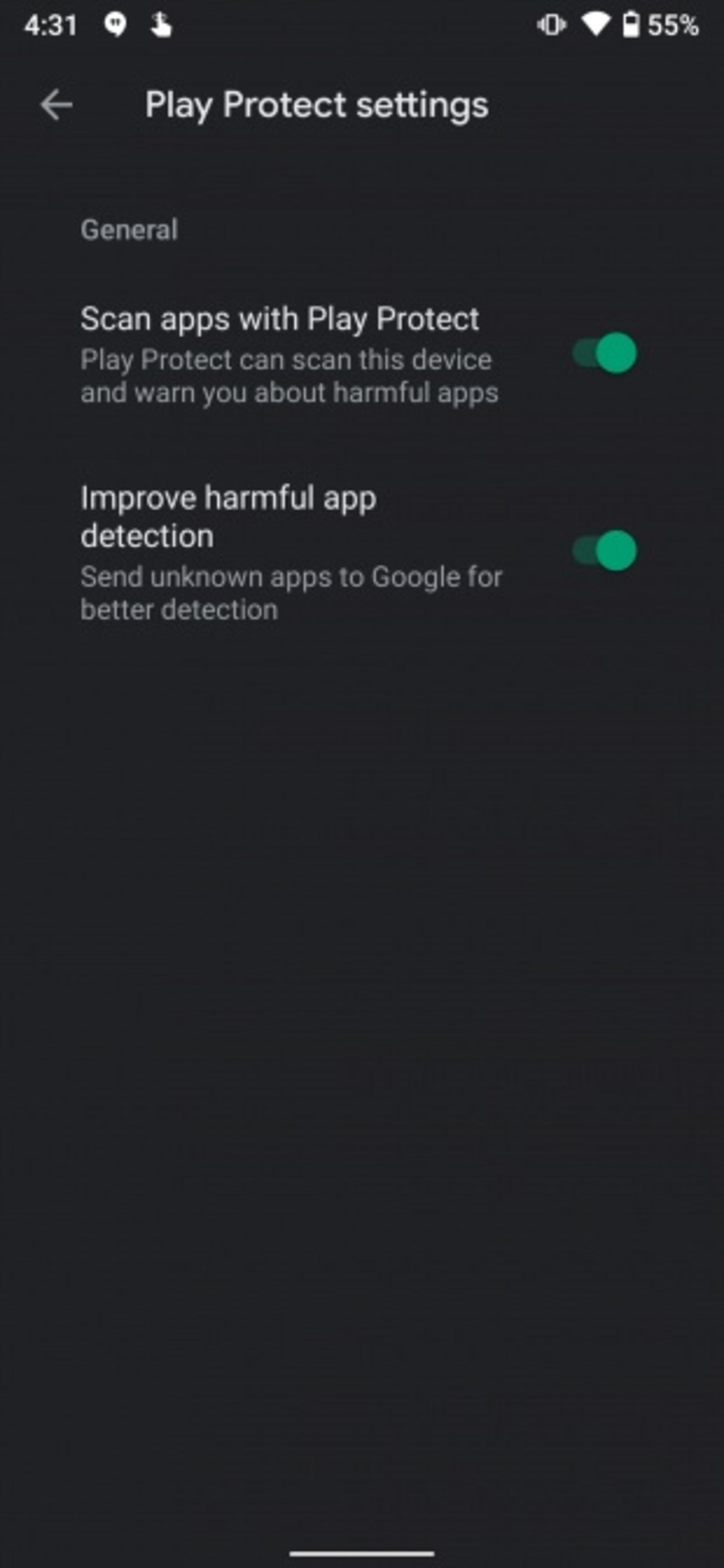 محافظ گوگل پلی / Google Play Protect