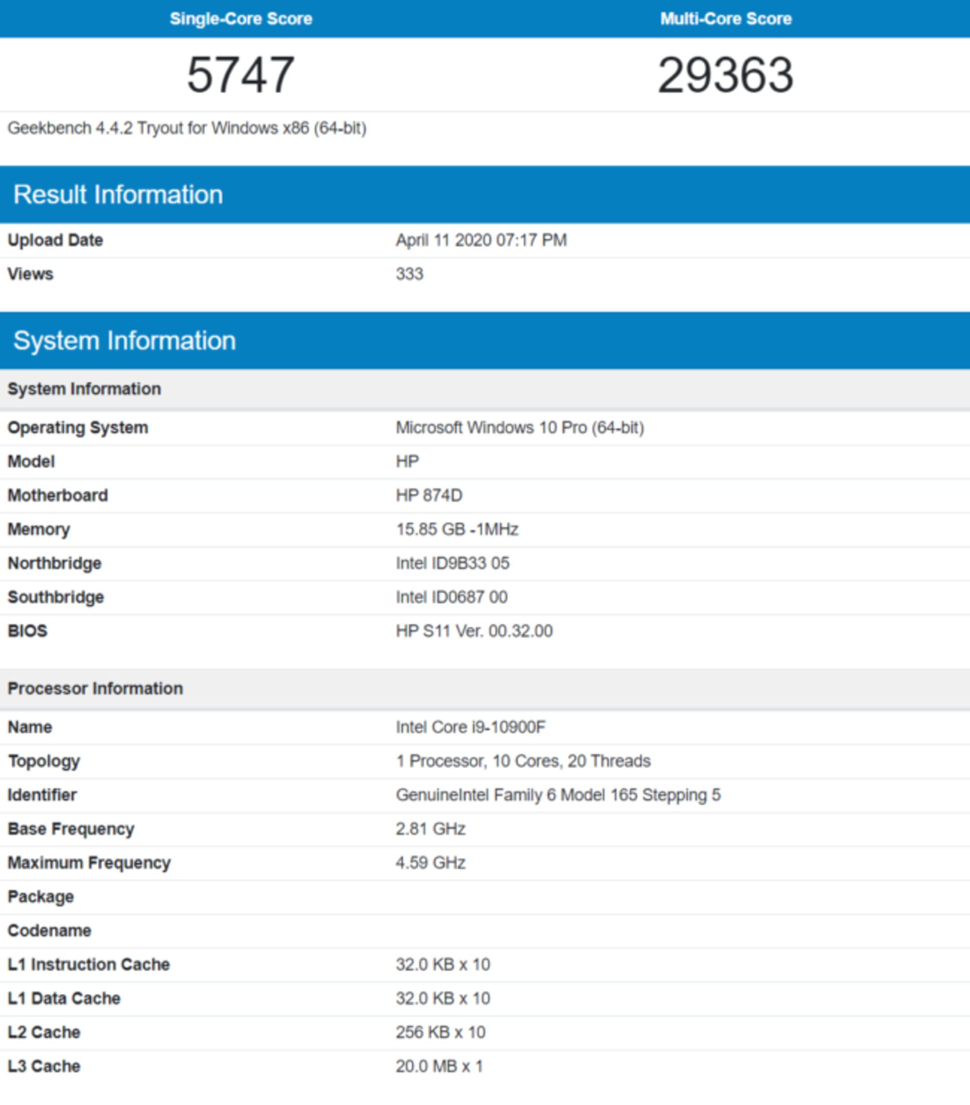 بنچمارک پردازنده