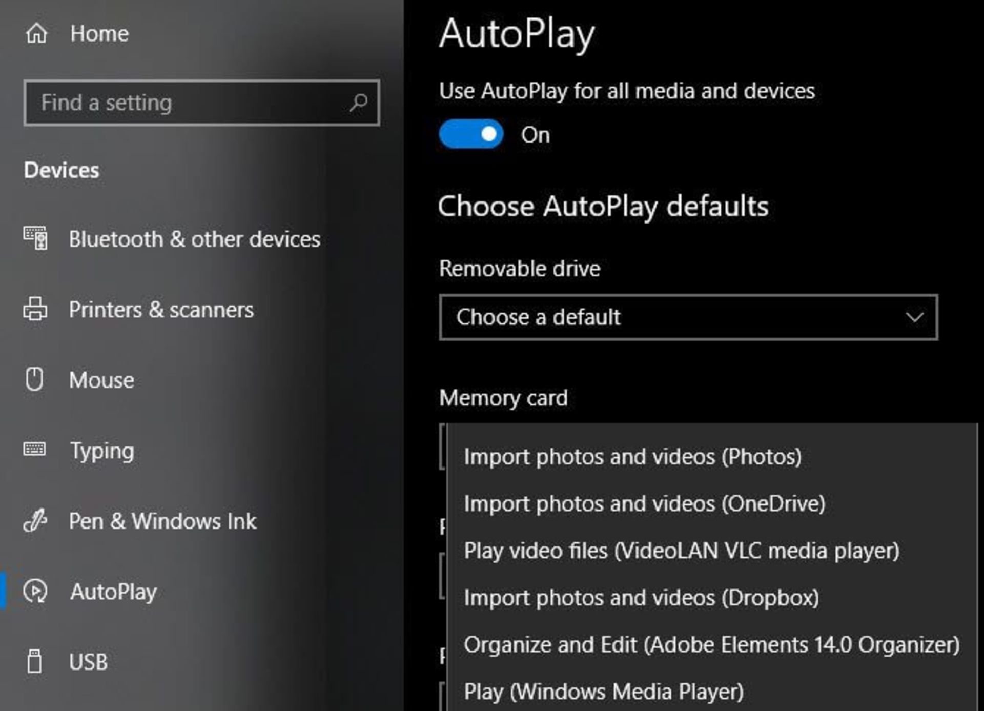 روش تغییر تنظیمات پیش‌فرض AutoPlay در ویندوز 10 - 1