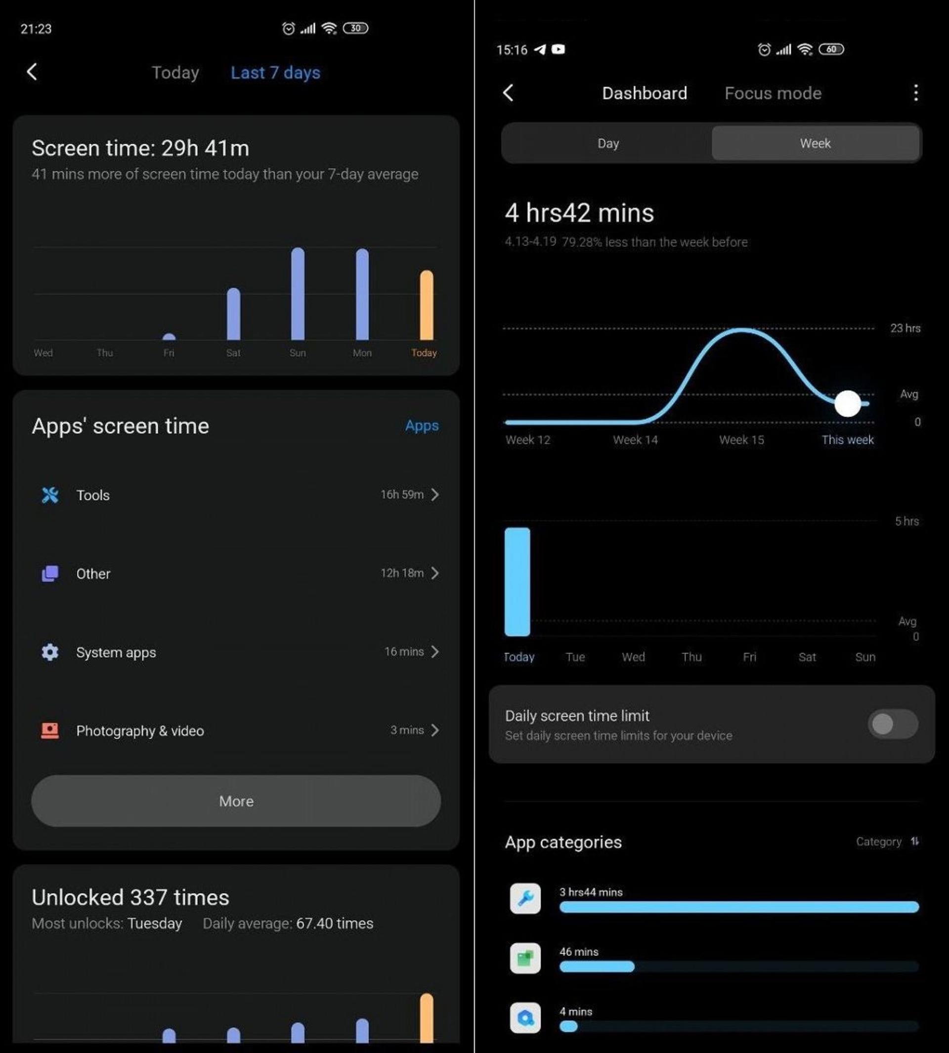 اسکرین‌شات رابط کاربری MIUI 12 شیائومی