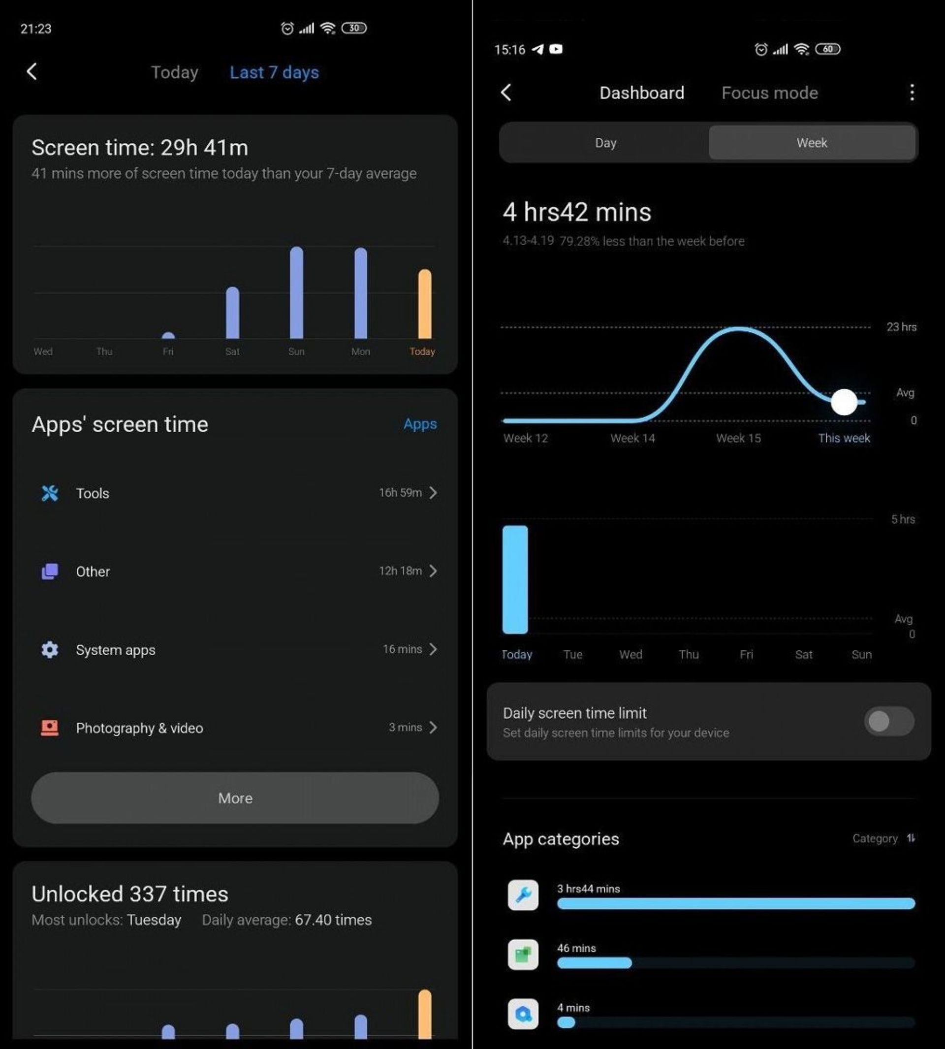 اسکرین‌شات رابط کاربری MIUI 12 شیائومی