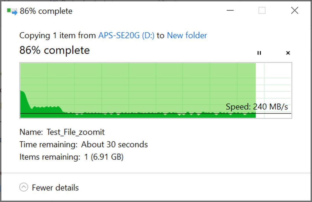 آزمایش انتقال فایل ۵۲ گیگابایتی - Pioneer SE20G